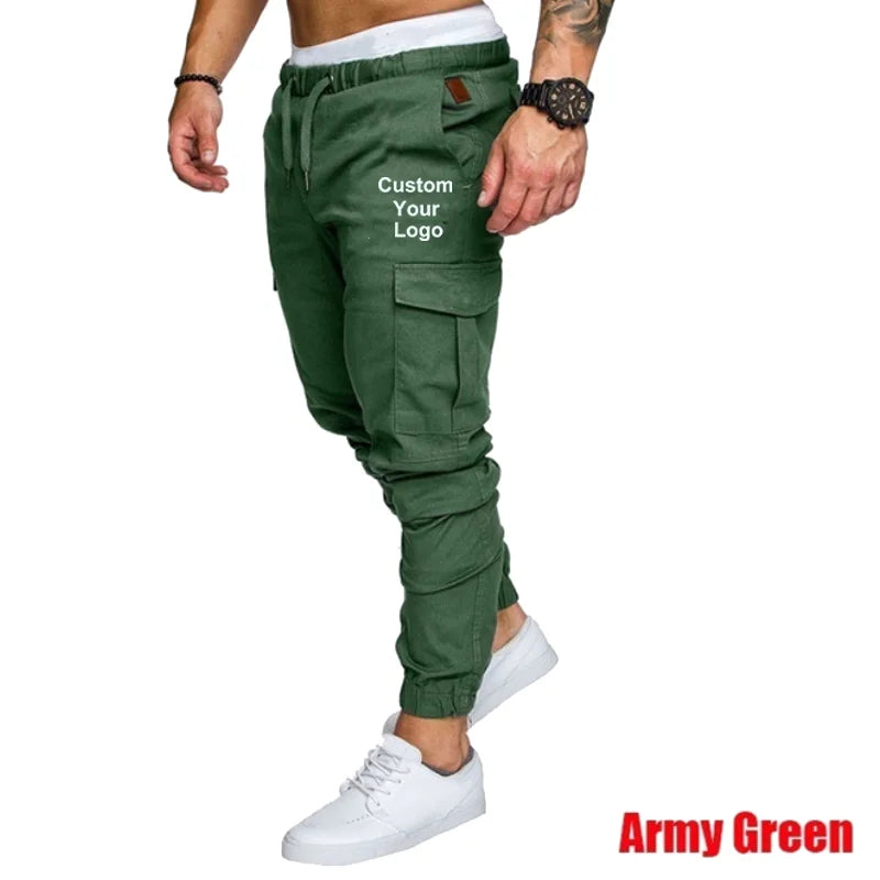 Men's Fitness Custom Your Logo Training Sports Pants Jogger Men's Fashion Casual Feet Sports Pants Bottoms Sportswear