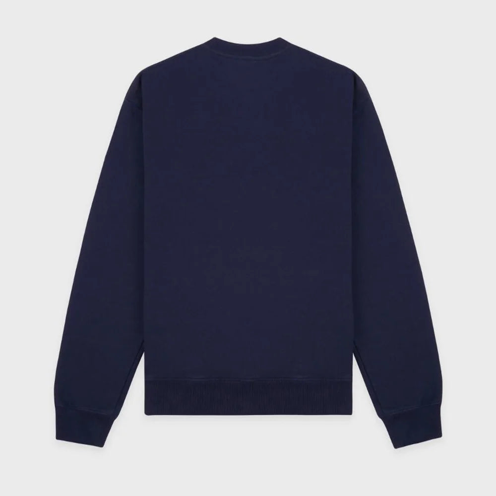 Autumn New Arrive Vintage Unisex Sport Club Embroidered Sweatshirt Navy Oversize Cotton Crewneck Pullover Street Fashion Jumpers