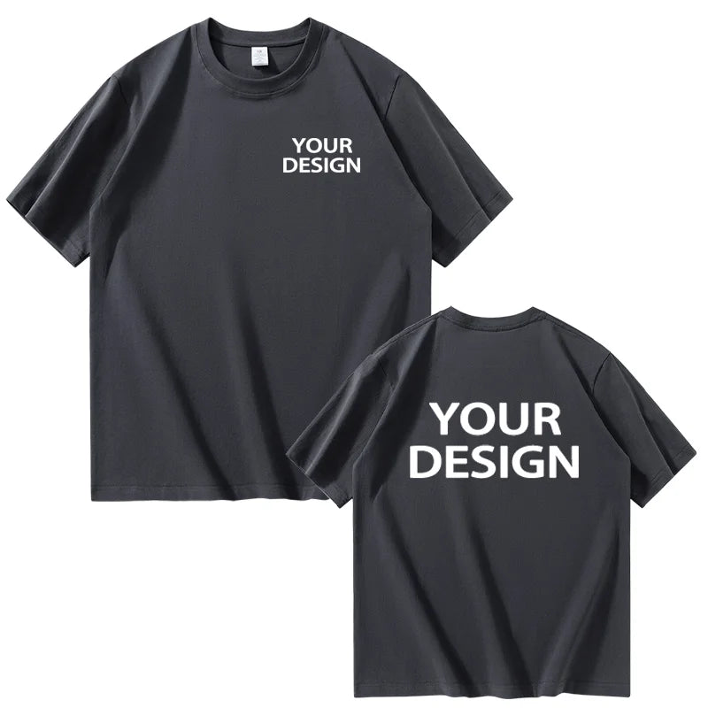 Men's and Women's Cotton T-Shirts Custom Prints Loose Casual Wear Fashion Customize Your Logo Pattern Short Sleeve Camisole Vest