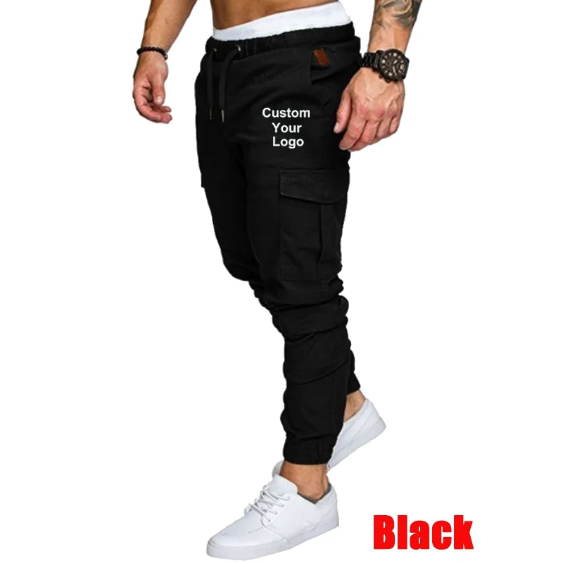 Men's Fitness Custom Your Logo Training Sports Pants Jogger Men's Fashion Casual Feet Sports Pants Bottoms Sportswear