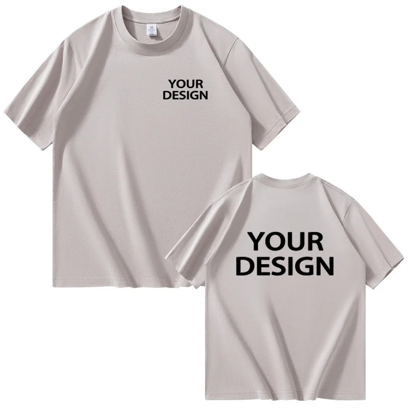 Men's and Women's Cotton T-Shirts Custom Prints Loose Casual Wear Fashion Customize Your Logo Pattern Short Sleeve Camisole Vest