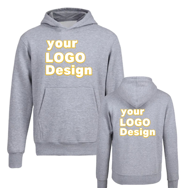 Custom Hoodies DIY Text Logo Image Print High Quality Hoodie Customized Sport Casual Sweatshirt Personalized Christmas Gift