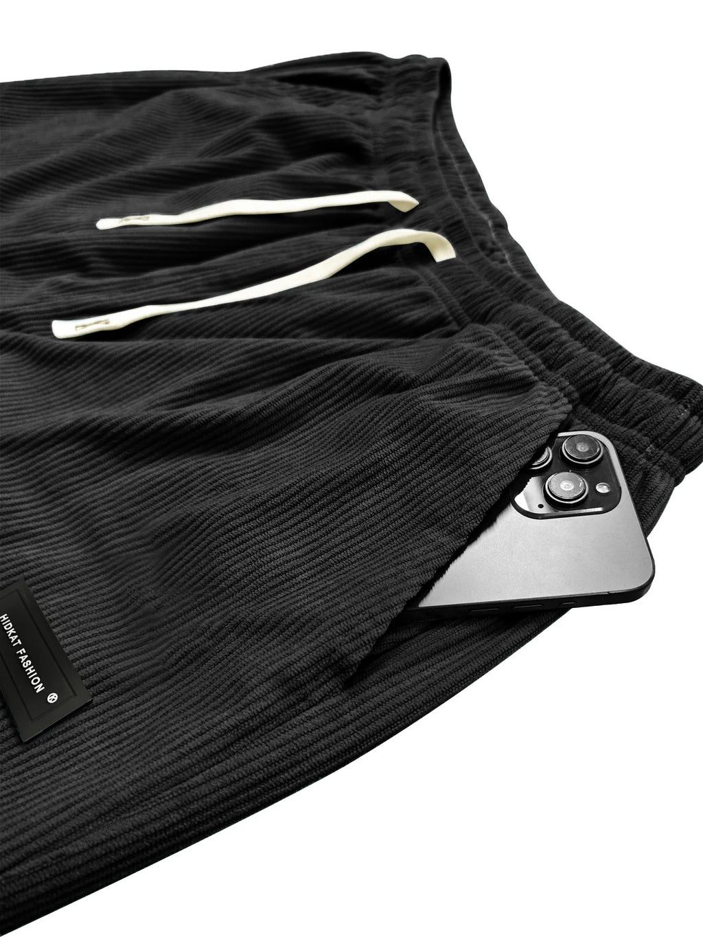 Women's Drawstring Waist Corduroy Straight Leg Casual Pants, Fashion Retro Style Sweatpants For Spring/Autumn