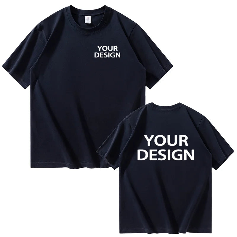 Men's and Women's Cotton T-Shirts Custom Prints Loose Casual Wear Fashion Customize Your Logo Pattern Short Sleeve Camisole Vest