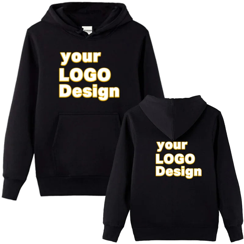 Custom Hoodies DIY Text Logo Image Print High Quality Hoodie Customized Sport Casual Sweatshirt Personalized Christmas Gift
