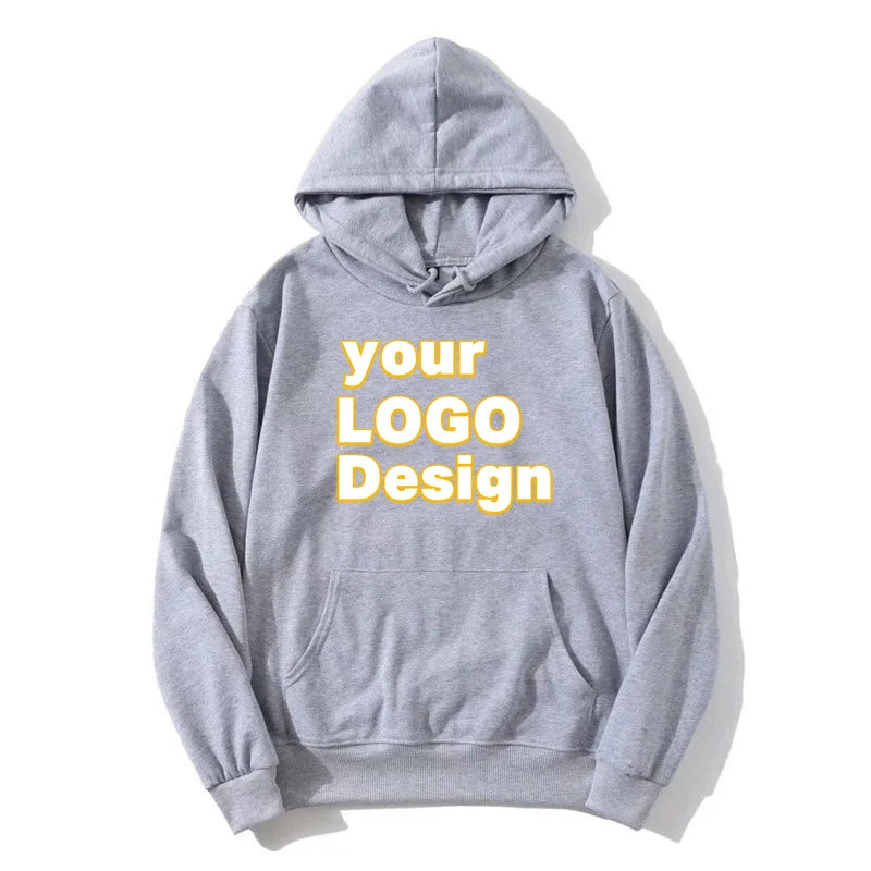 Custom Hoodies DIY Text Logo Image Print High Quality Hoodie Customized Sport Casual Sweatshirt Personalized Christmas Gift