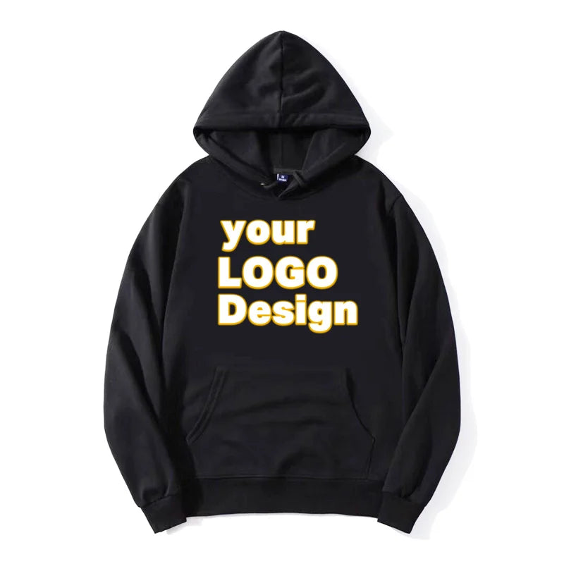 Custom Hoodies DIY Text Logo Image Print High Quality Hoodie Customized Sport Casual Sweatshirt Personalized Christmas Gift