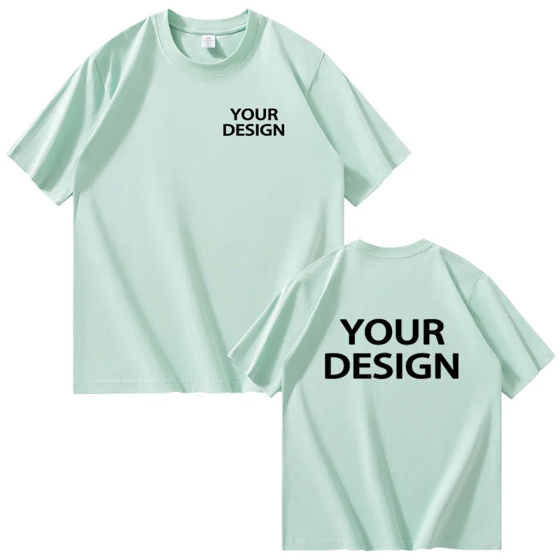 Men's and Women's Cotton T-Shirts Custom Prints Loose Casual Wear Fashion Customize Your Logo Pattern Short Sleeve Camisole Vest