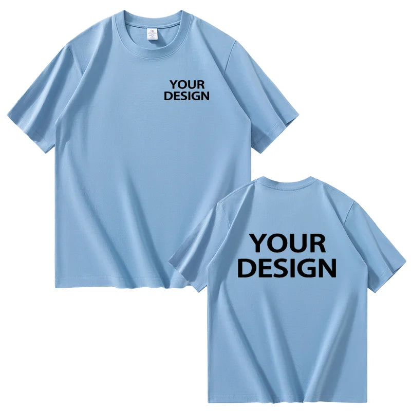 Men's and Women's Cotton T-Shirts Custom Prints Loose Casual Wear Fashion Customize Your Logo Pattern Short Sleeve Camisole Vest