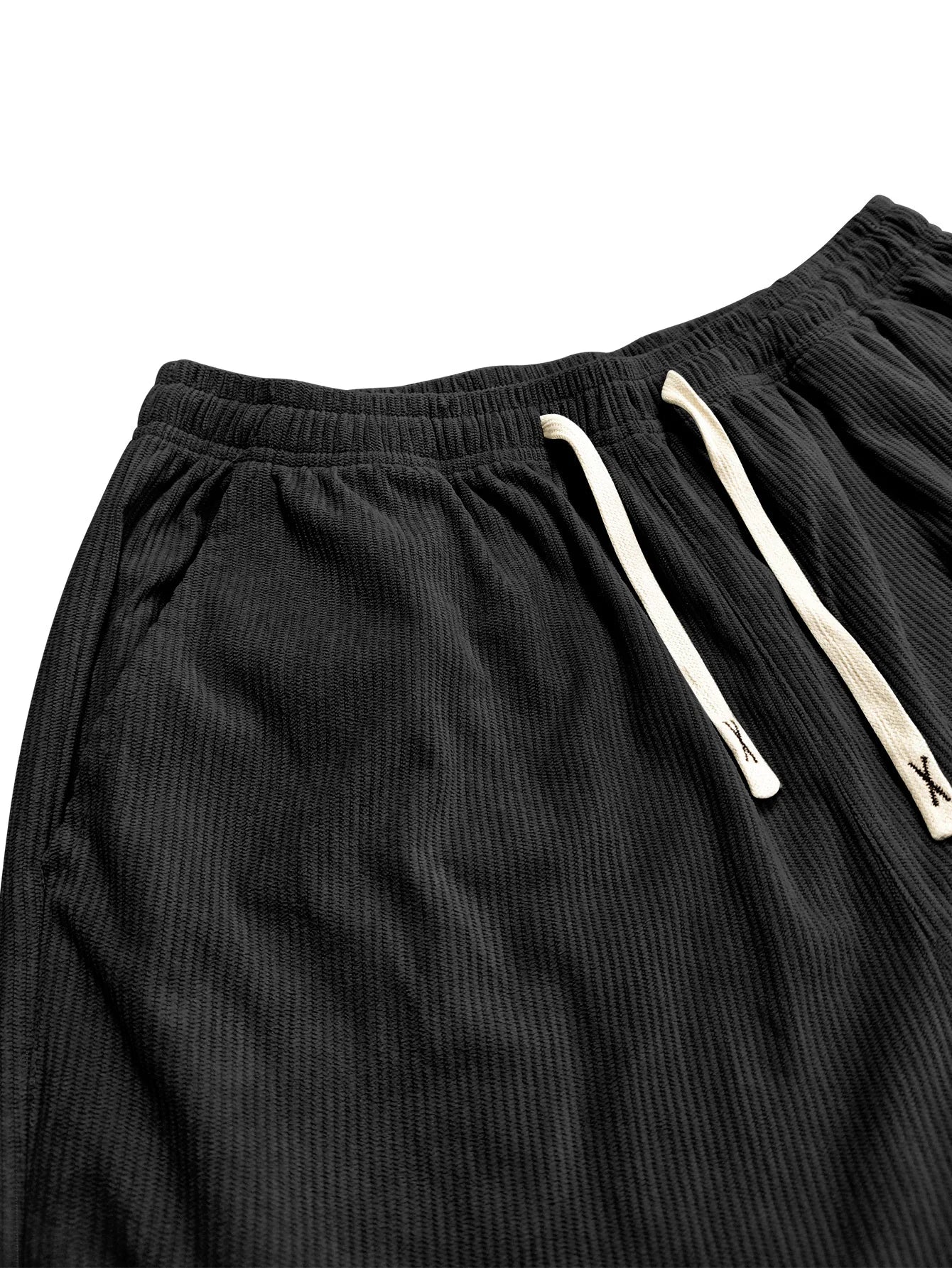 Women's Drawstring Waist Corduroy Straight Leg Casual Pants, Fashion Retro Style Sweatpants For Spring/Autumn